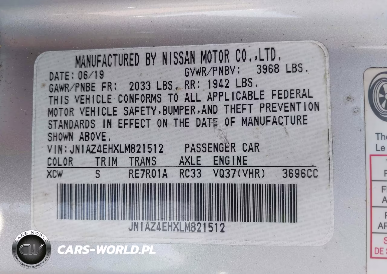 2020 Nissan 370Z Sport 7-Speed Automatic VIN:JN1AZ4EHXLM821512 - 9