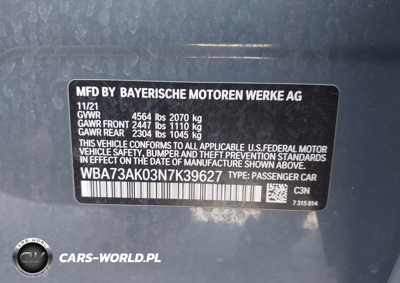 2022 BMW 228 Gran Coupe I xDrive VIN:WBA73AK03N7K39627 - 9