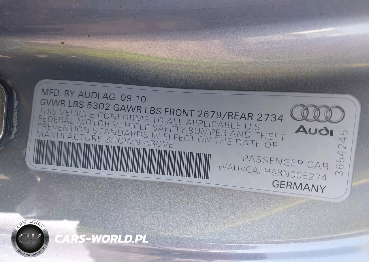 2011 Audi S5 3.0 Premium Plus VIN:WAUVGAFH6BN005274 - 9