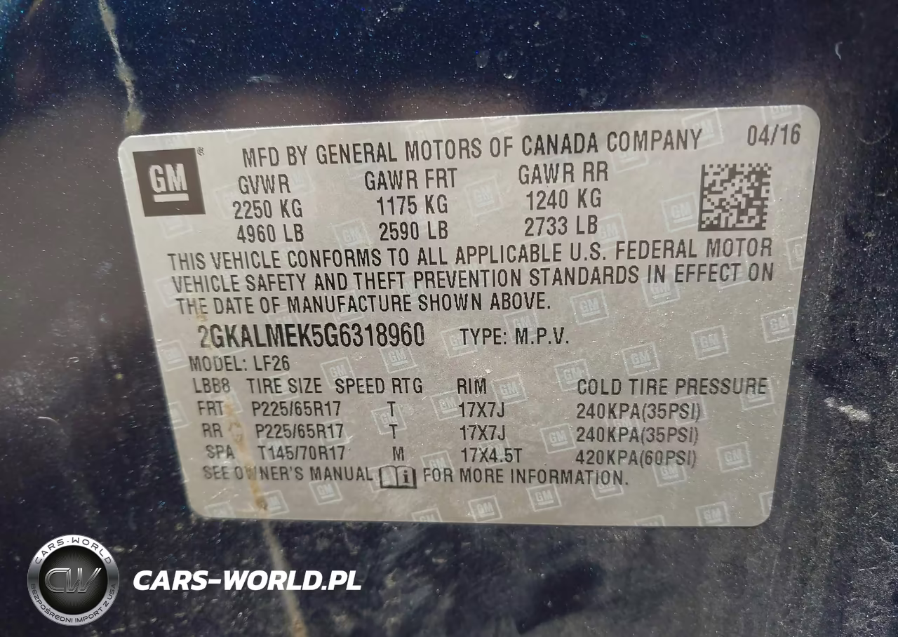2016 GMC Terrain Sle-1 VIN:2GKALMEK5G6318960 - 9