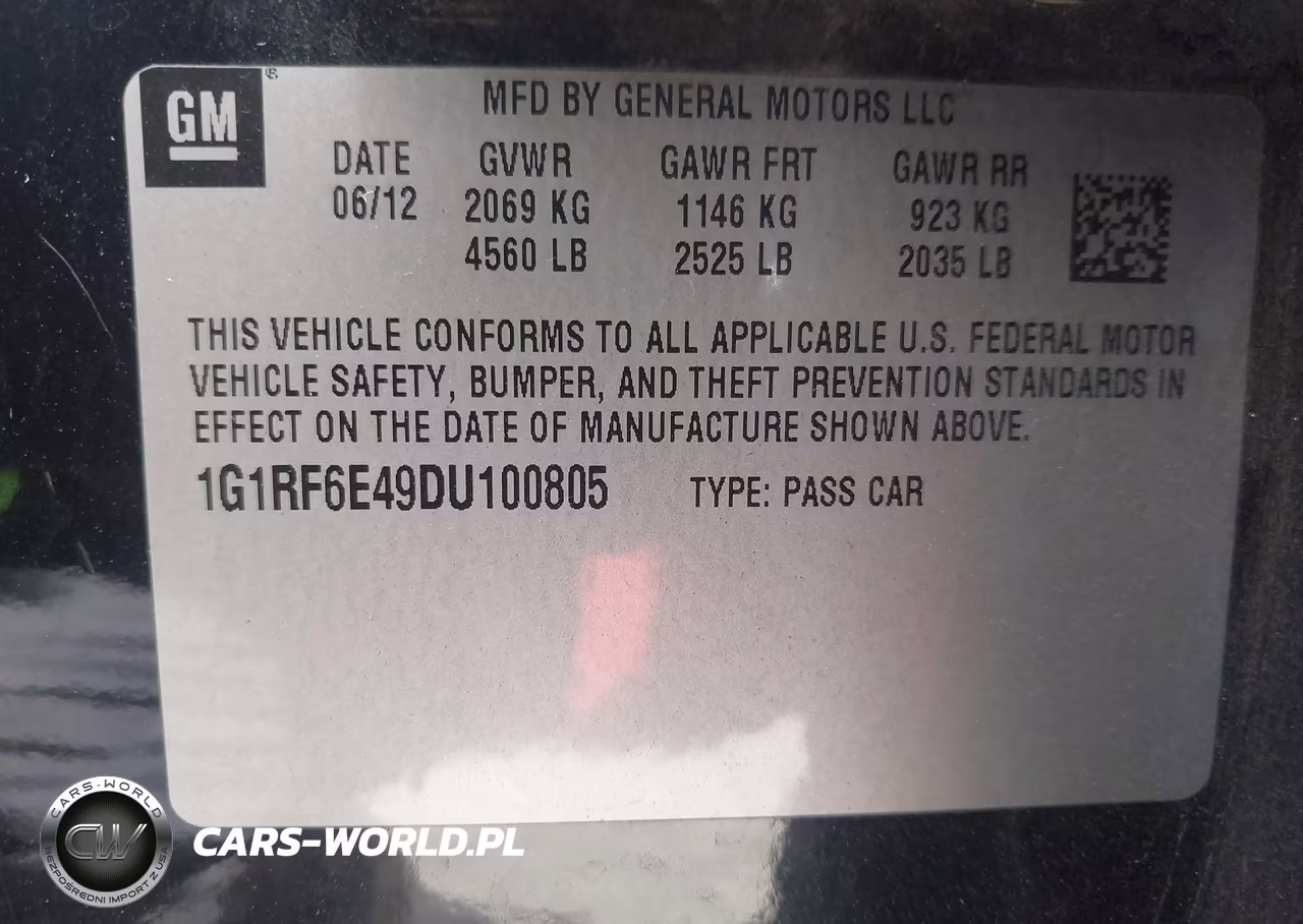 2013 Chevrolet Volt VIN:1G1RF6E49DU100805 - 9