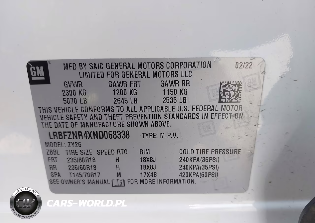 2022 Buick Envision Fwd Essence VIN:LRBFZNR4XND068338 - 9