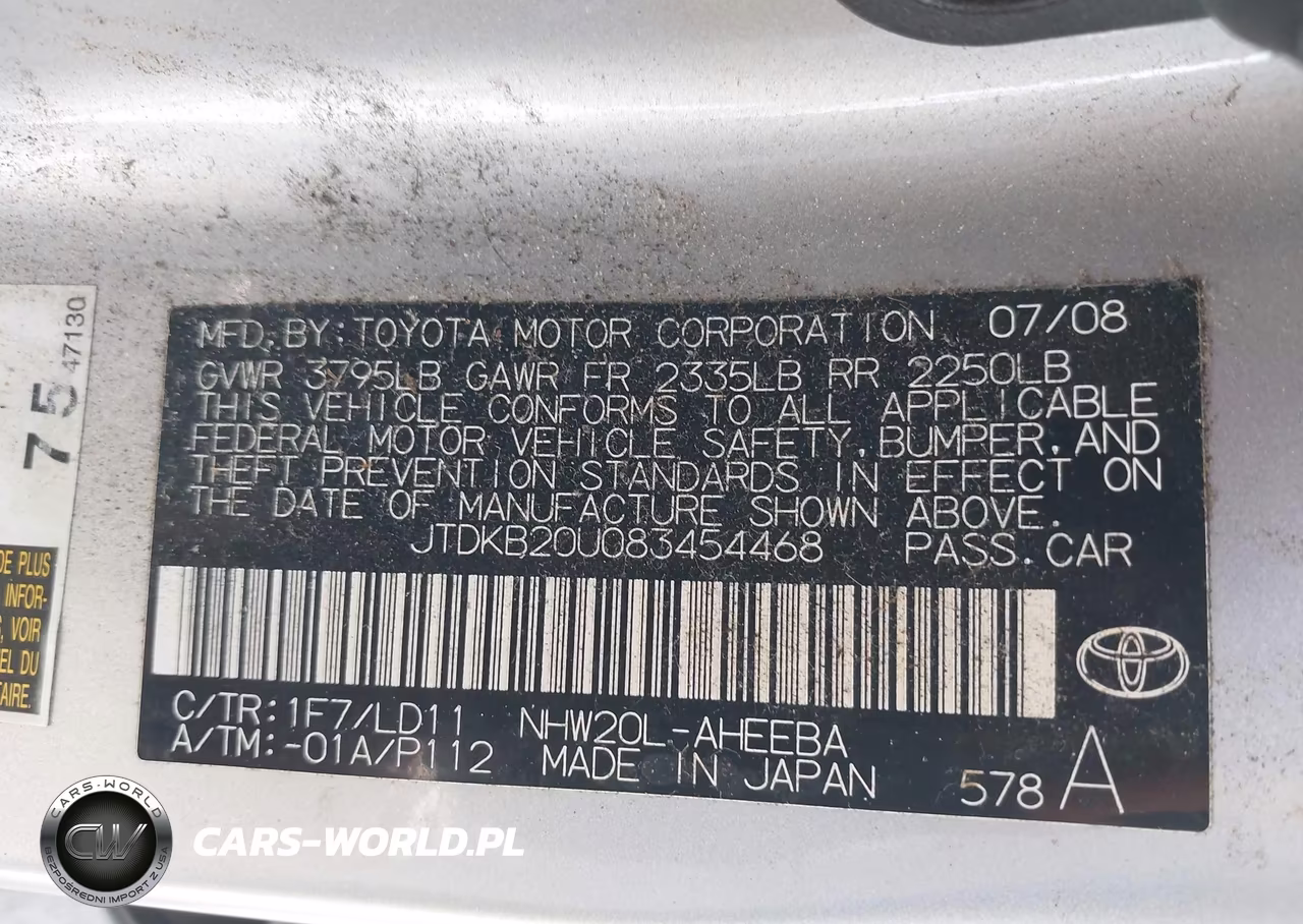 2008 Toyota Prius VIN:JTDKB20U083454468 - 9