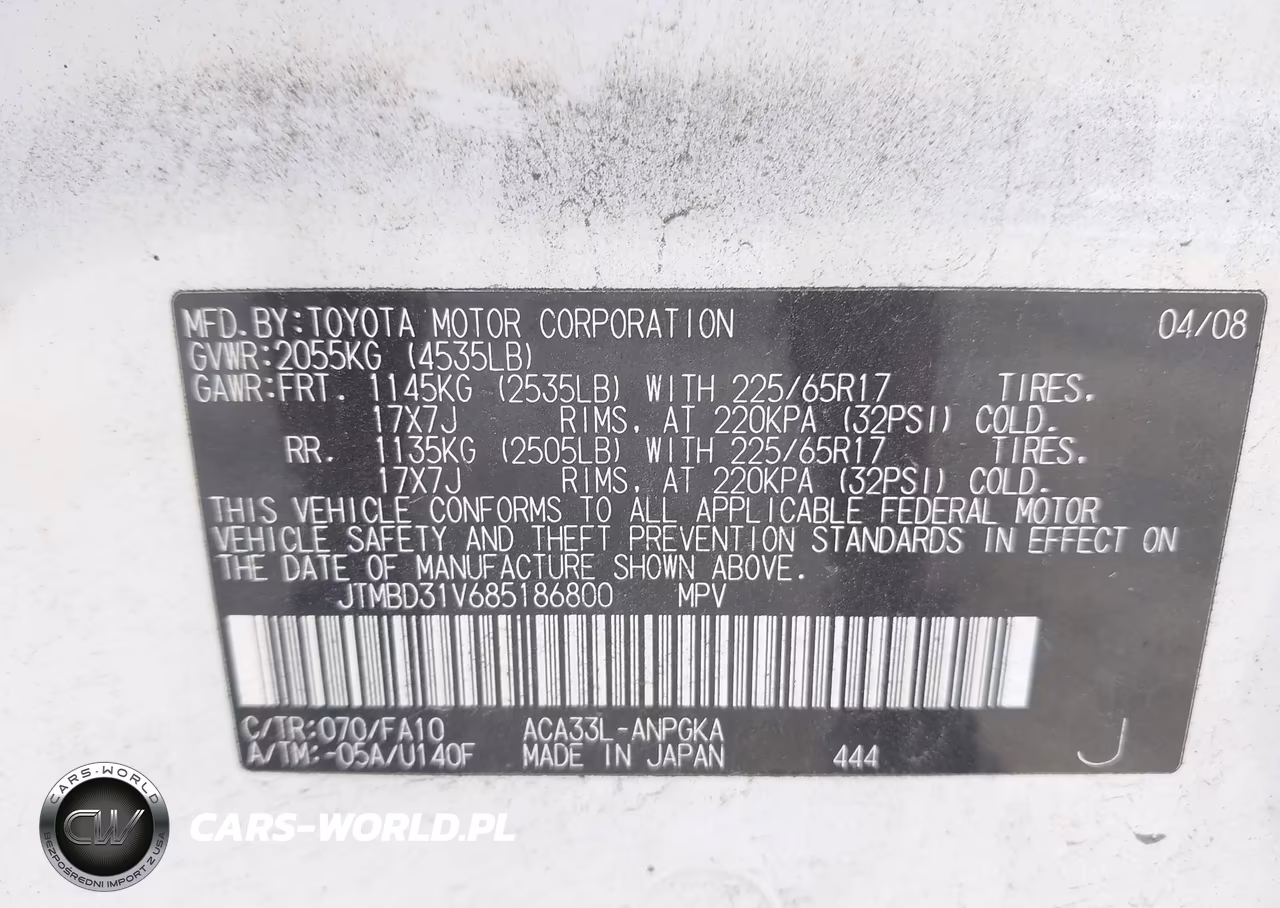 2008 Toyota Rav4 Limited VIN:JTMBD31V685186800 - 9