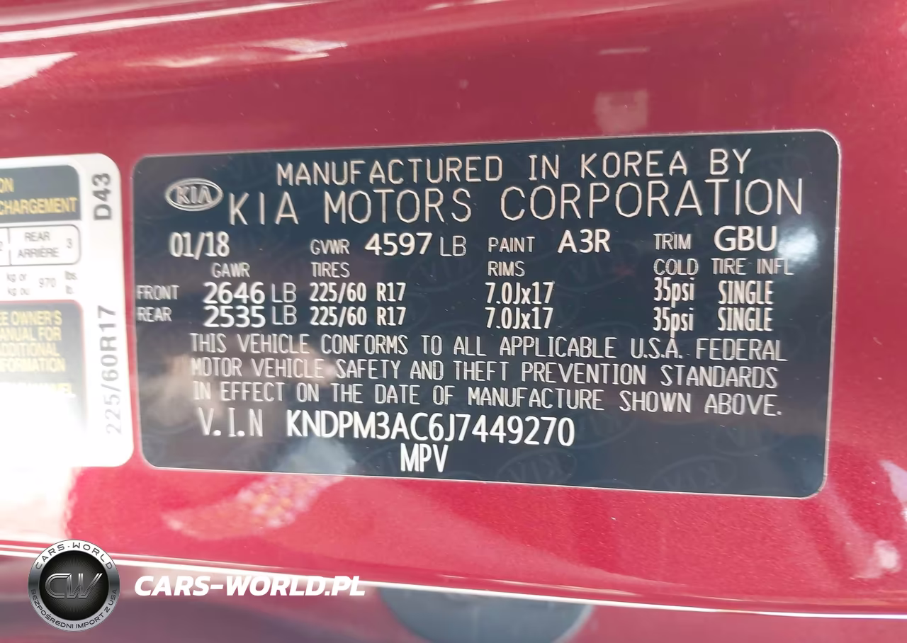 2018 Kia Sportage Lx VIN:KNDPM3AC6J7449270 - 9