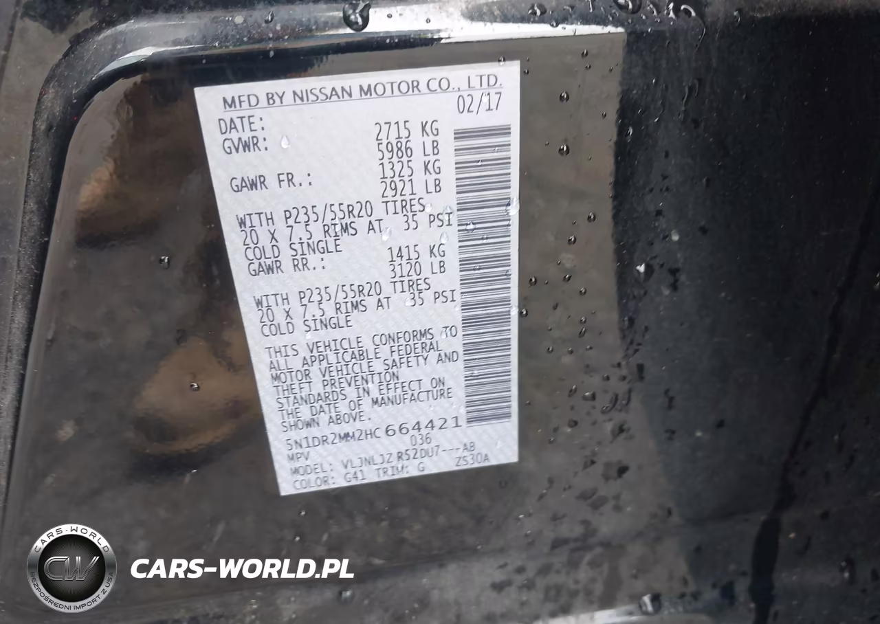 2017 Nissan Pathfinder Platinum VIN:5N1DR2MM2HC664421 - 9