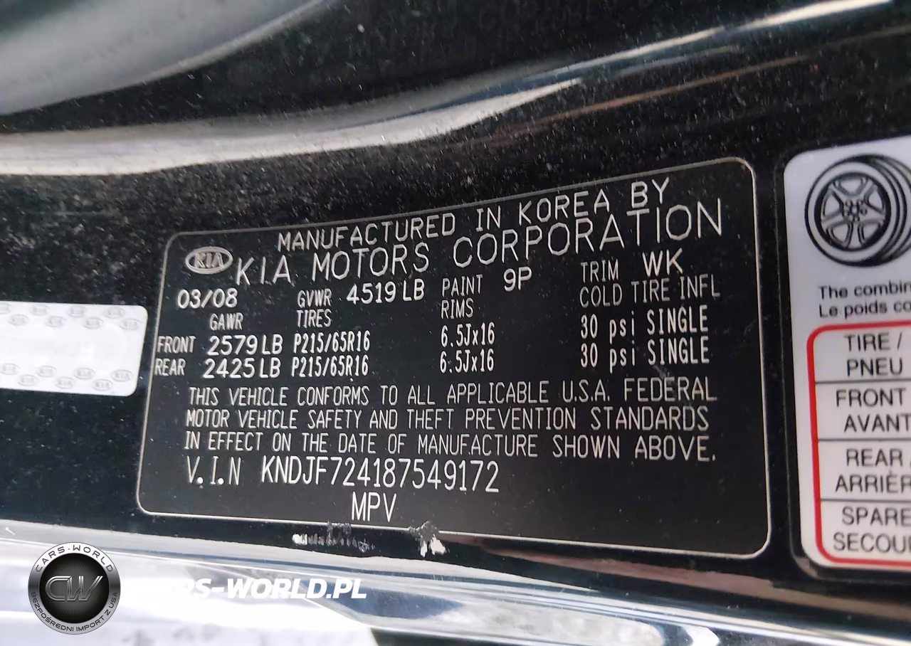 2008 Kia Sportage Lx VIN:KNDJF724187549172 - 9