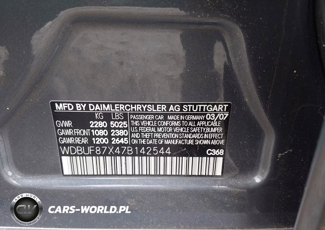 2007 Mercedes-Benz E 350 4Matic VIN:WDBUF87X47B142544 - 9