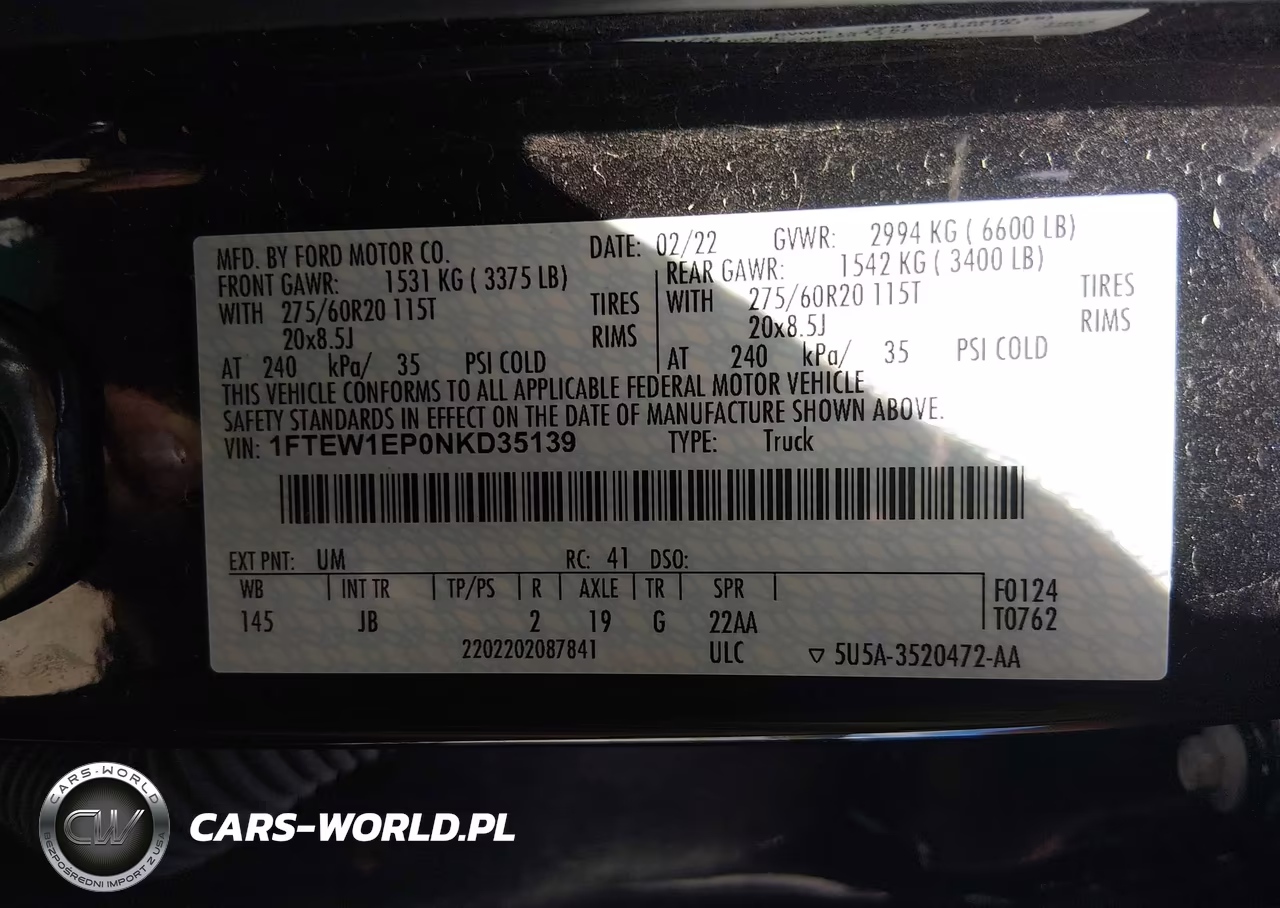 2022 Ford F-150 Xl VIN:1FTEW1EP0NKD35139 - 9