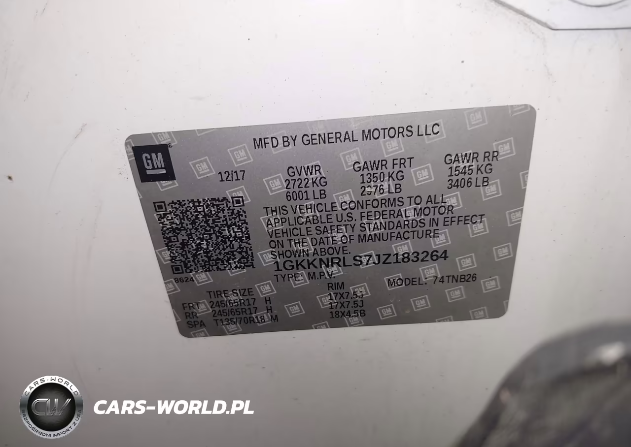 2018 GMC Acadia Sle-1 VIN:1GKKNRLS7JZ183264 - 9