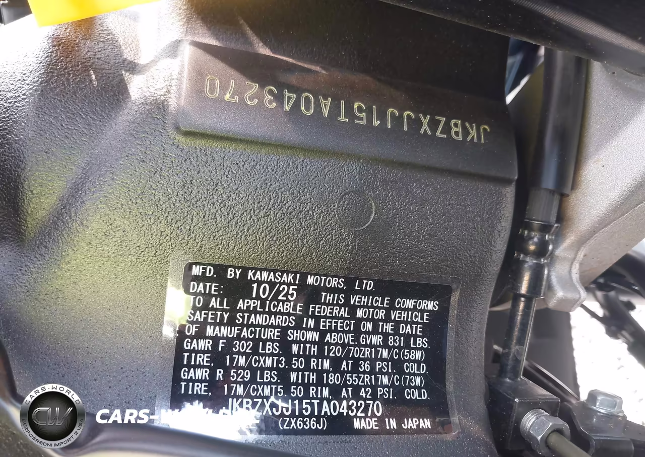 2026 Kawasaki Zx636 K VIN:JKBZXJJ15TA043270 - 10