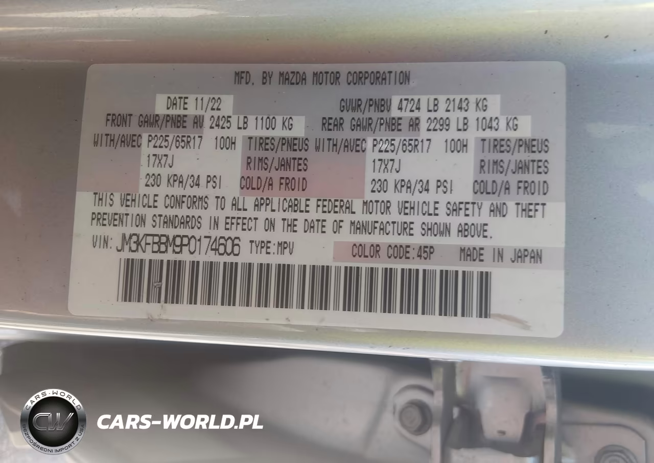 2023 Mazda Cx-5 2.5 S Select VIN:JM3KFBBM9P0174606 - 9