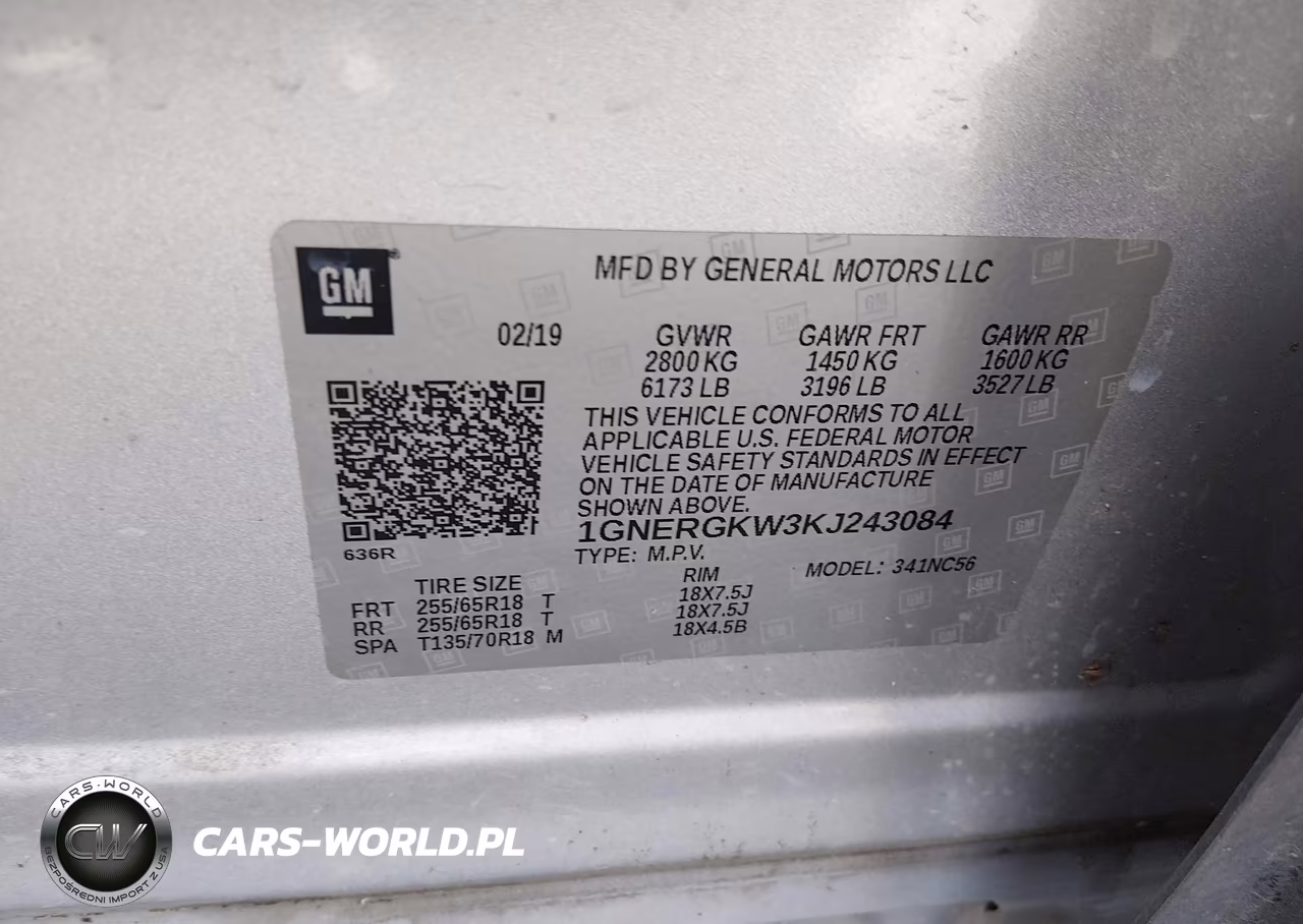 2019 Chevrolet Traverse 1Lt VIN:1GNERGKW3KJ243084 - 9