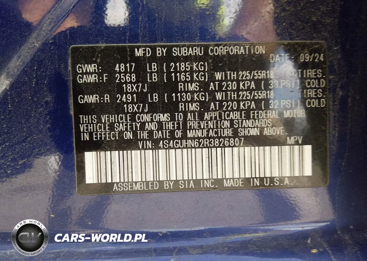 2024 Subaru Crosstrek Limited VIN:4S4GUHN62R3826807 - 9