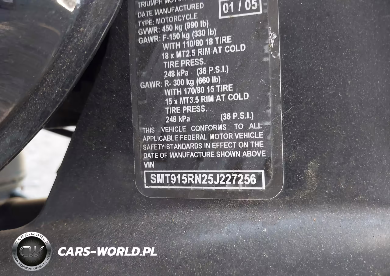 2005 Triumph Motorcycle Speed Master VIN:SMT915RN25J227256 - 10