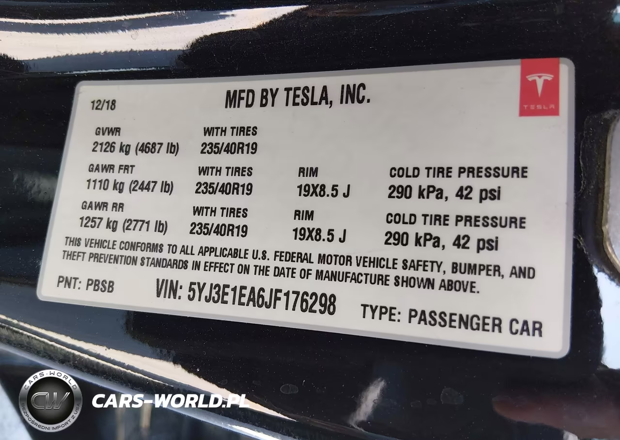 2018 Tesla Model 3 Long Range-Mid Range VIN:5YJ3E1EA6JF176298 - 9