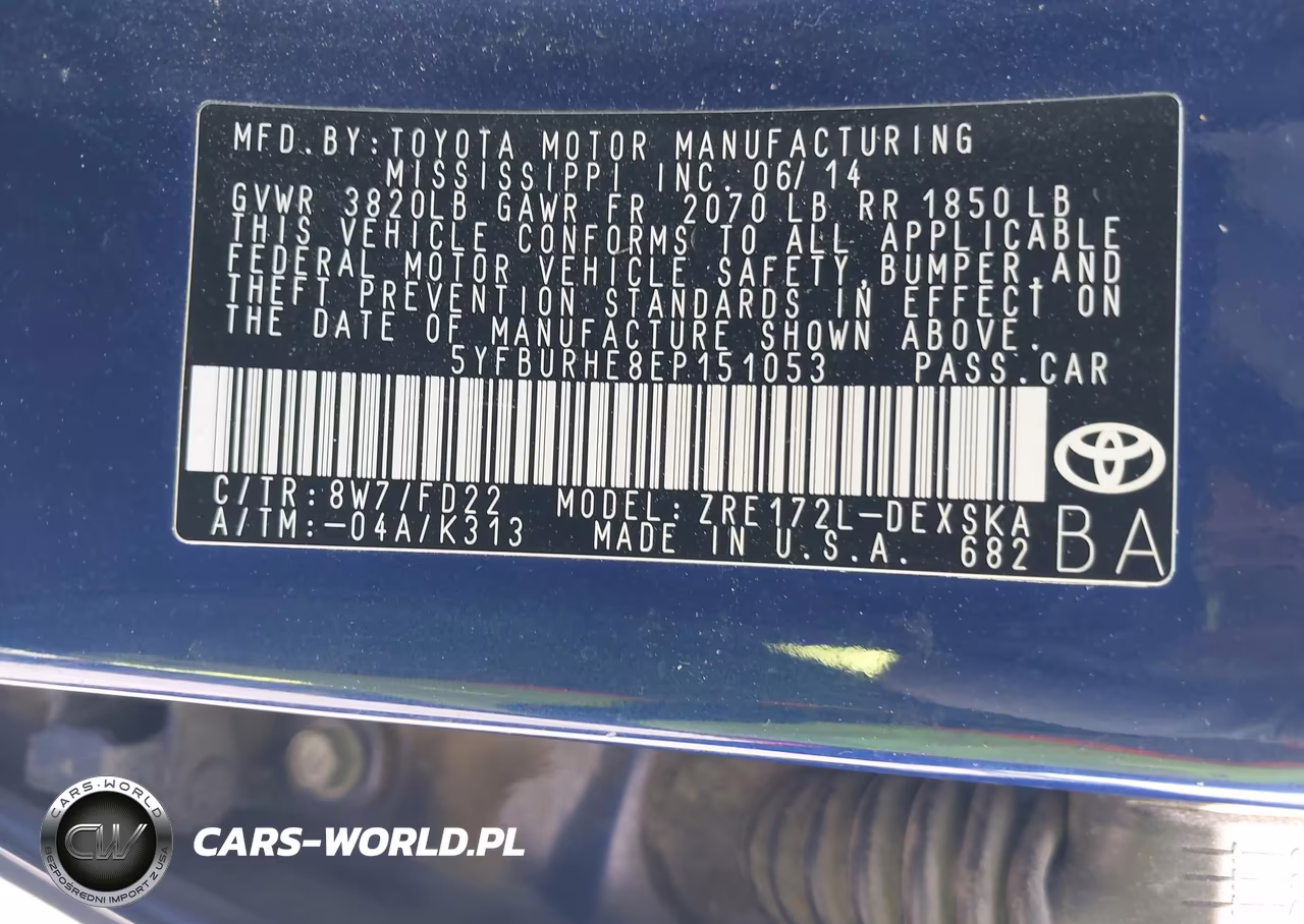 2014 Toyota Corolla S VIN:5YFBURHE8EP151053 - 9