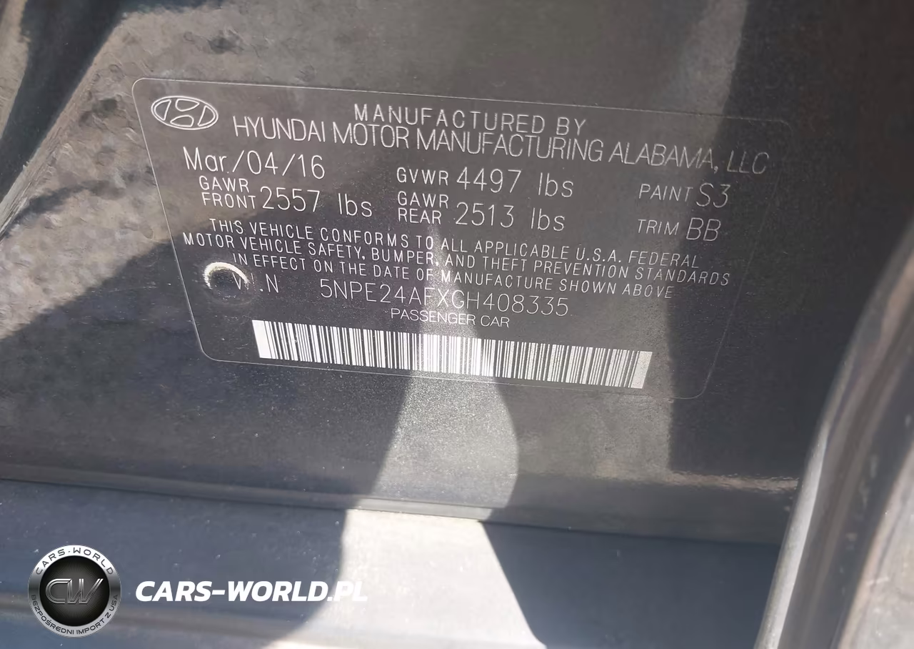 2016 Hyundai Sonata Se VIN:5NPE24AFXGH408335 - 9