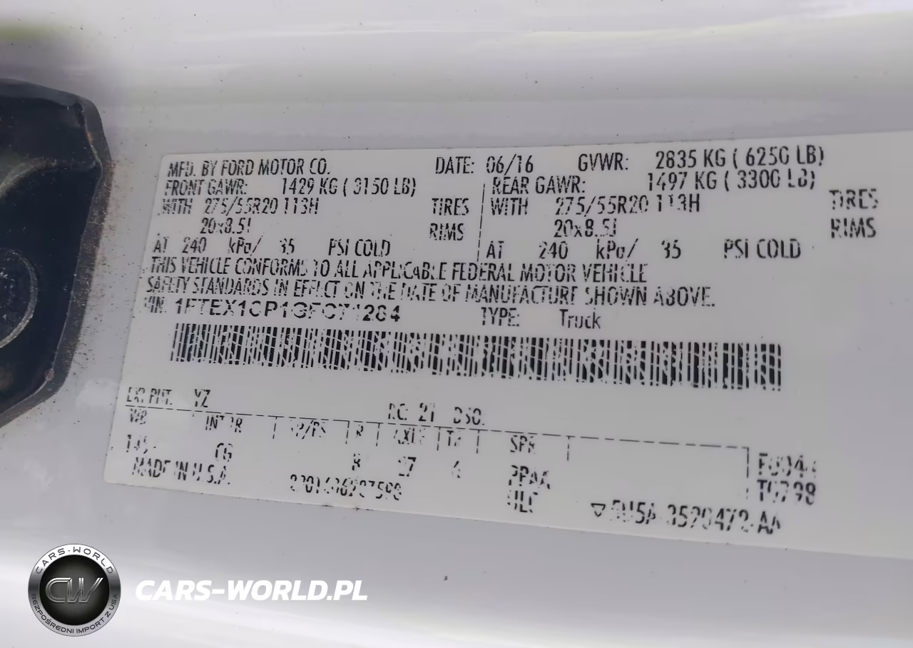 2016 Ford F-150 Xl VIN:1FTEX1CP1GFC71284 - 9