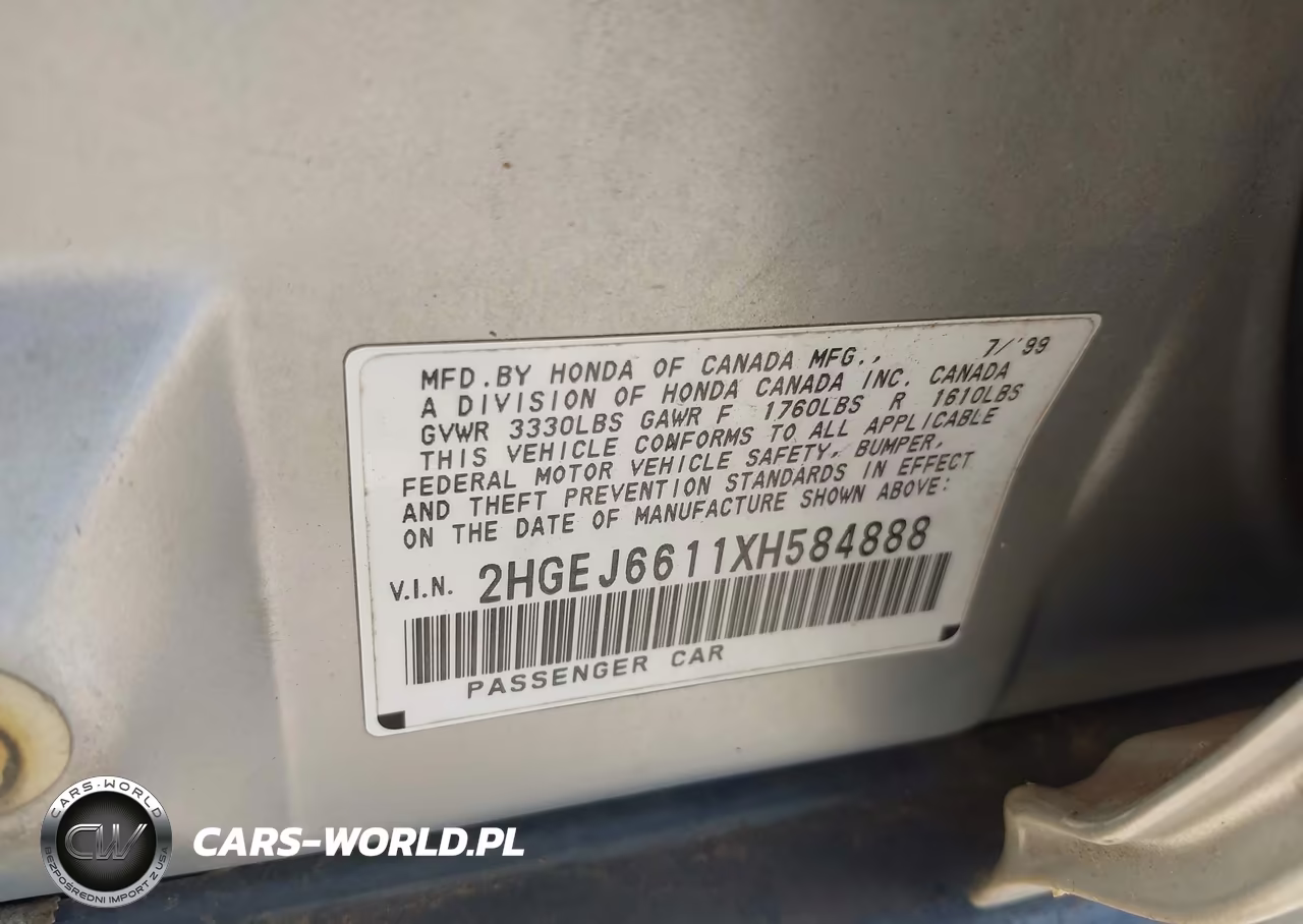 1999 Honda Civic Value Package VIN:2HGEJ6611XH584888 - 9