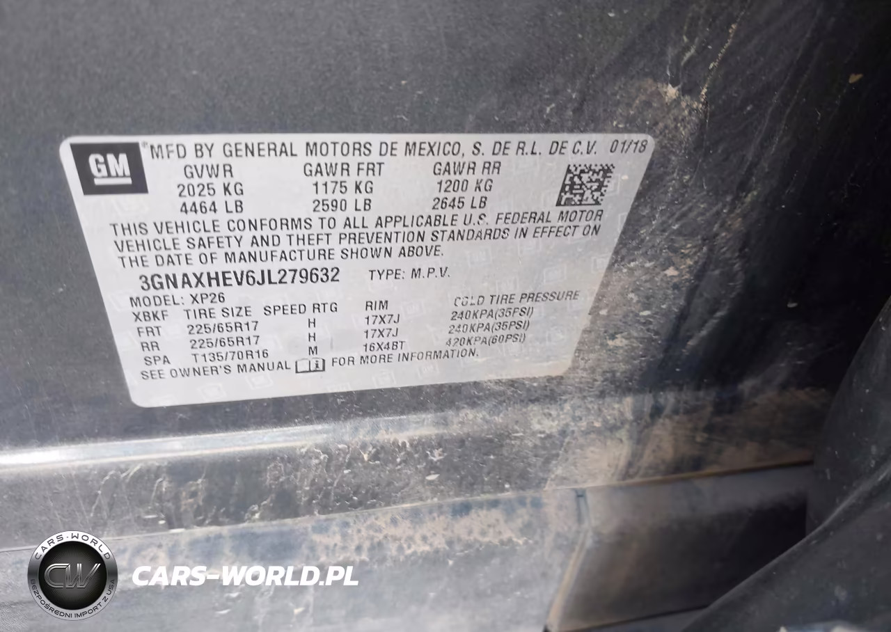 2018 Chevrolet Equinox Ls VIN:3GNAXHEV6JL279632 - 9