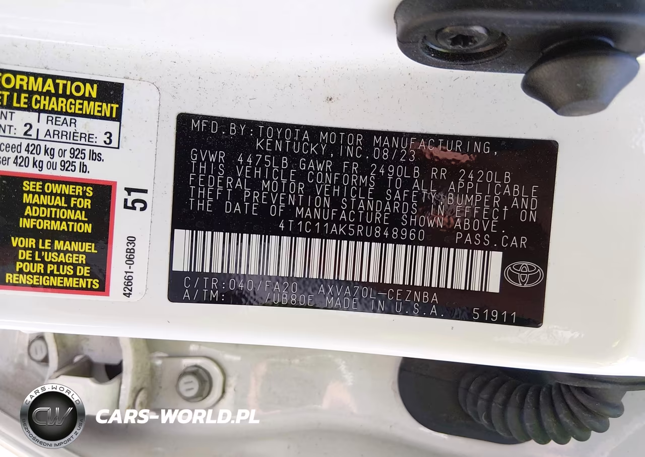 2024 Toyota Camry Le VIN:4T1C11AK5RU848960 - 9