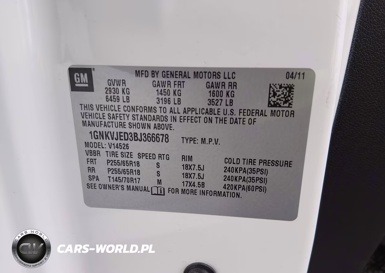 2011 Chevrolet Traverse 2Lt VIN:1GNKVJED3BJ366678 - 9