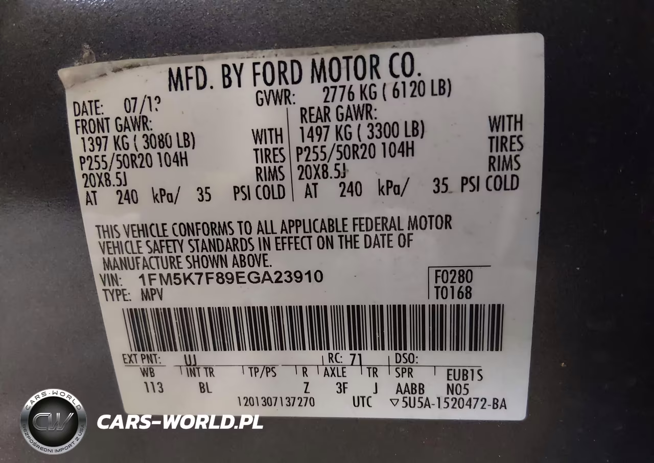2014 Ford Explorer Limited VIN:1FM5K7F89EGA23910 - 9