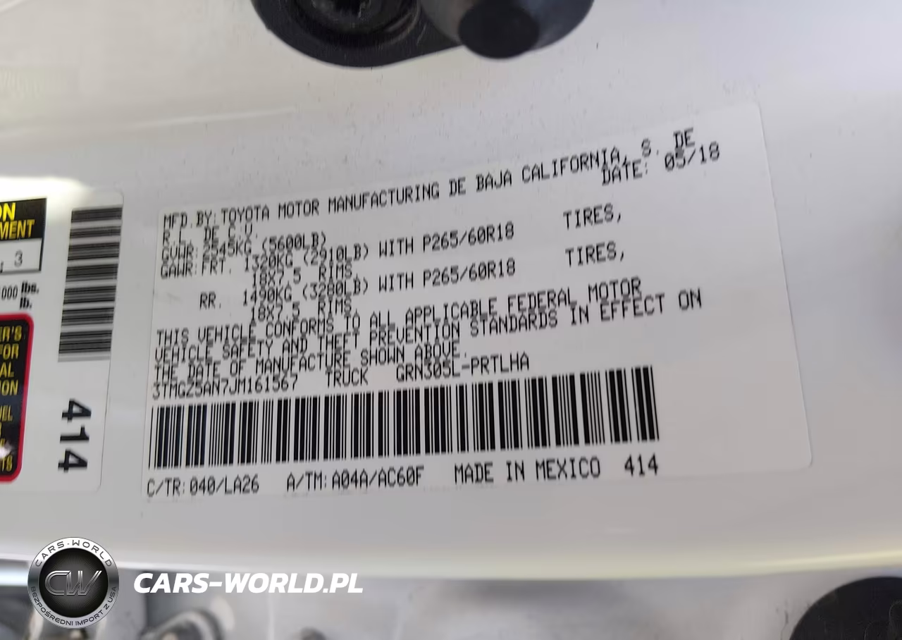 2018 Toyota Tacoma Limited VIN:3TMGZ5AN7JM161567 - 9