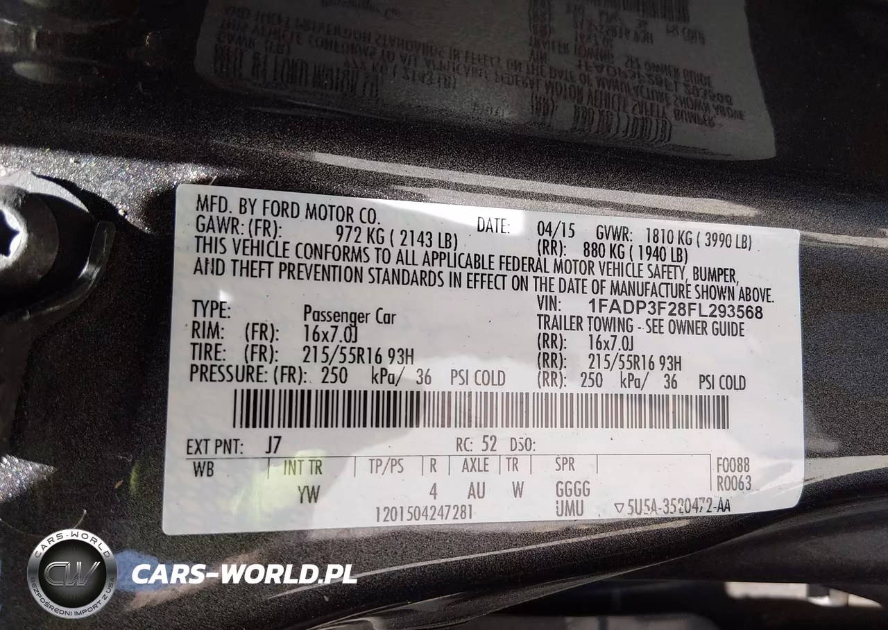 2015 Ford Focus Se VIN:1FADP3F28FL293568 - 9
