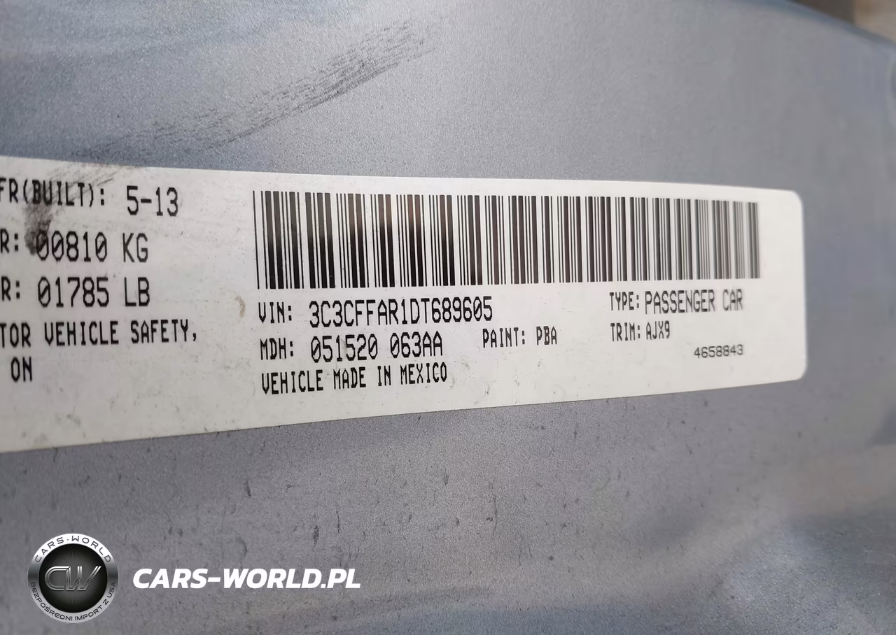 2013 Fiat 500 Pop VIN:3C3CFFAR1DT689605 - 9