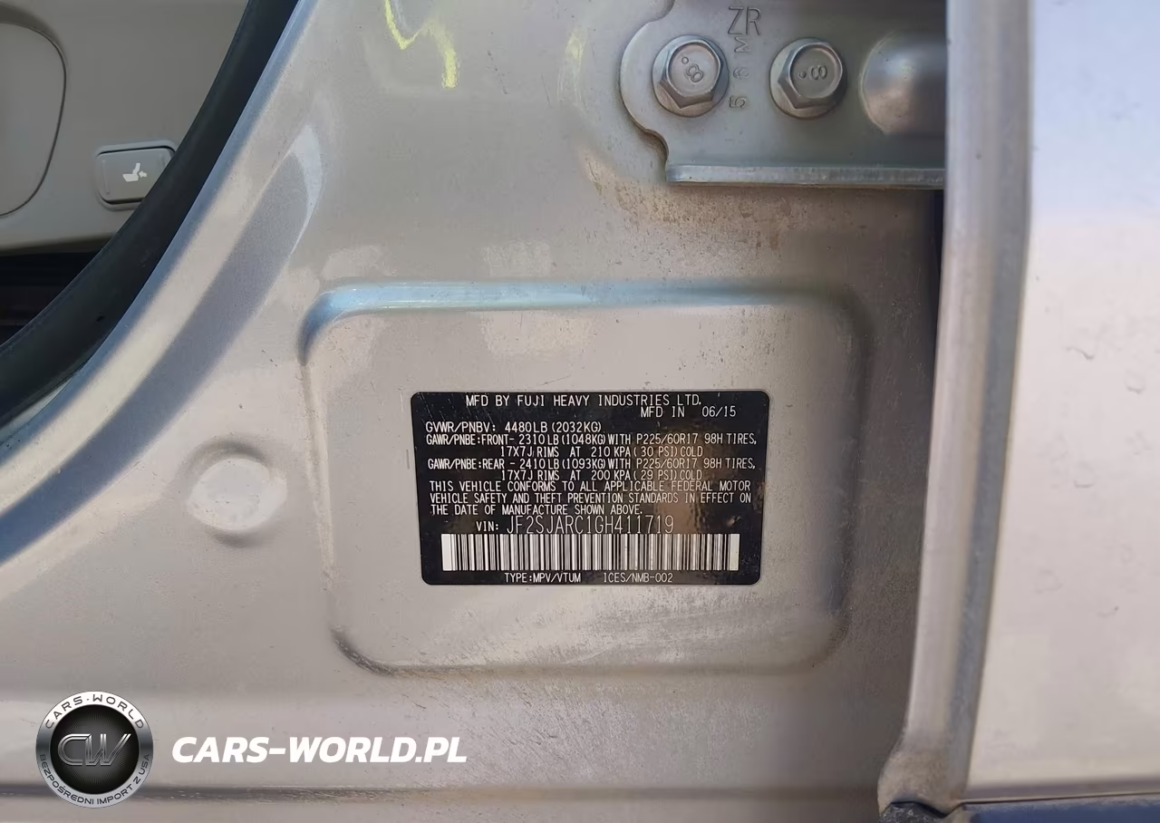2016 Subaru Forester 2.5I Limited VIN:JF2SJARC1GH411719 - 9