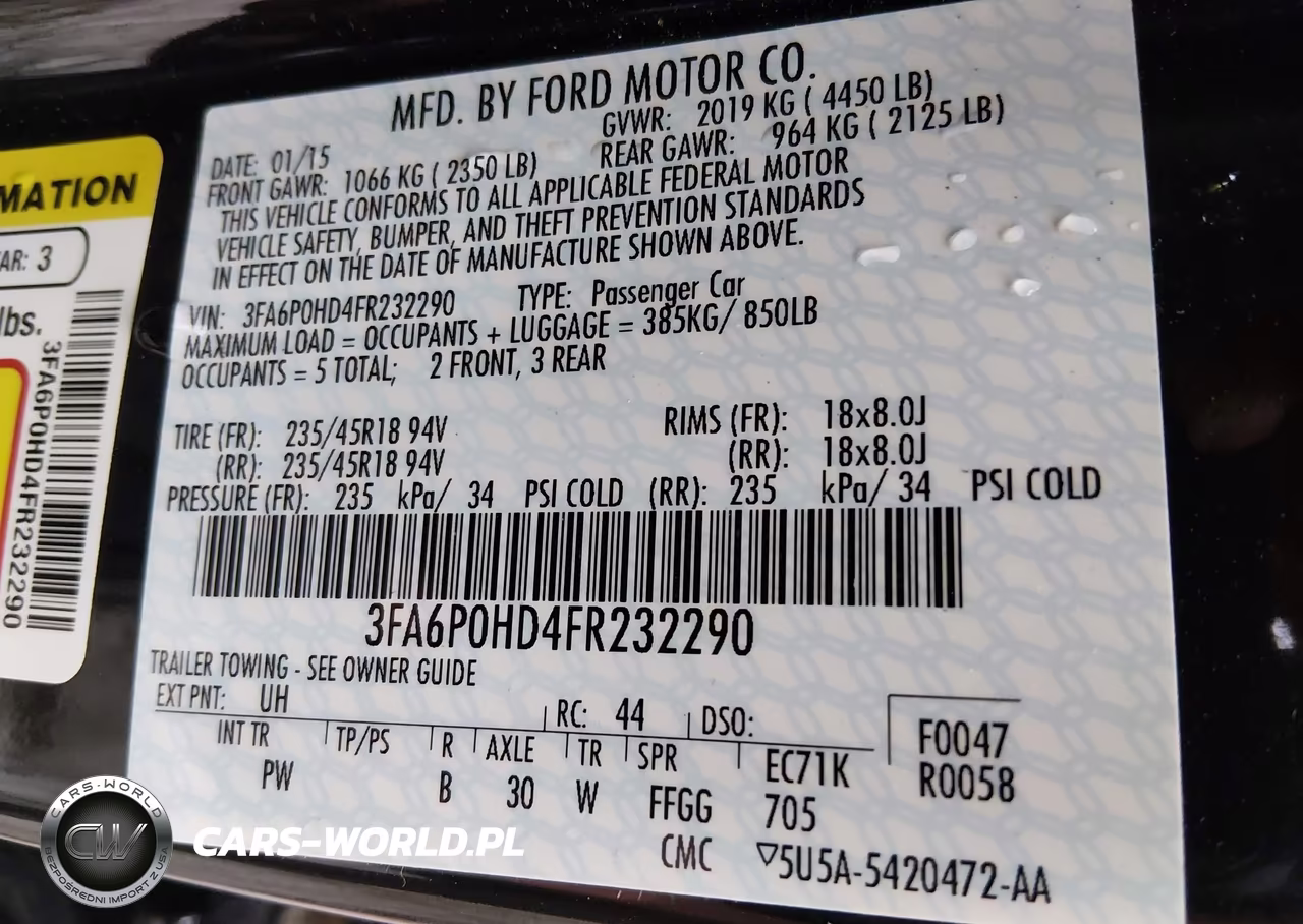2015 Ford Fusion Se VIN:3FA6P0HD4FR232290 - 9