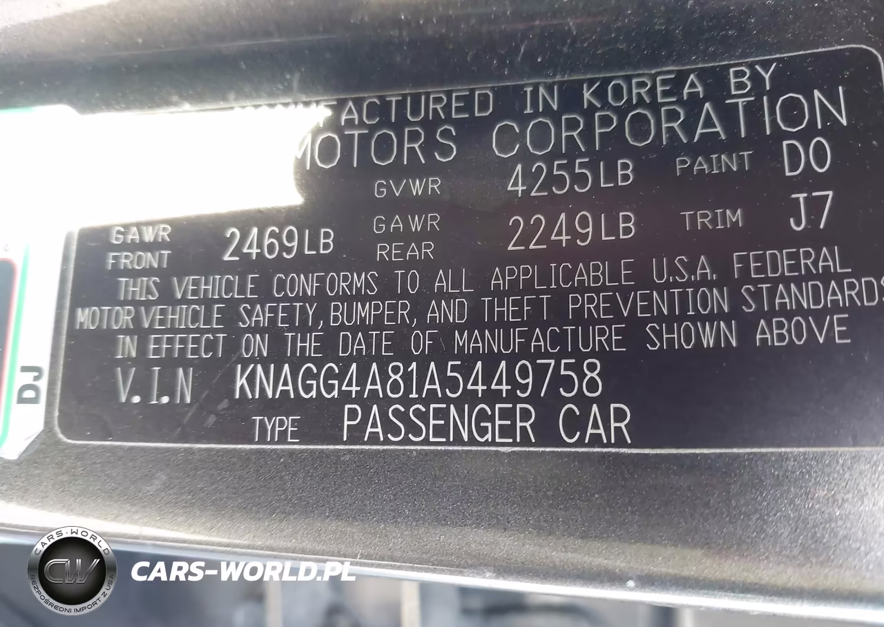 2010 Kia Optima Lx VIN:KNAGG4A81A5449758 - 9