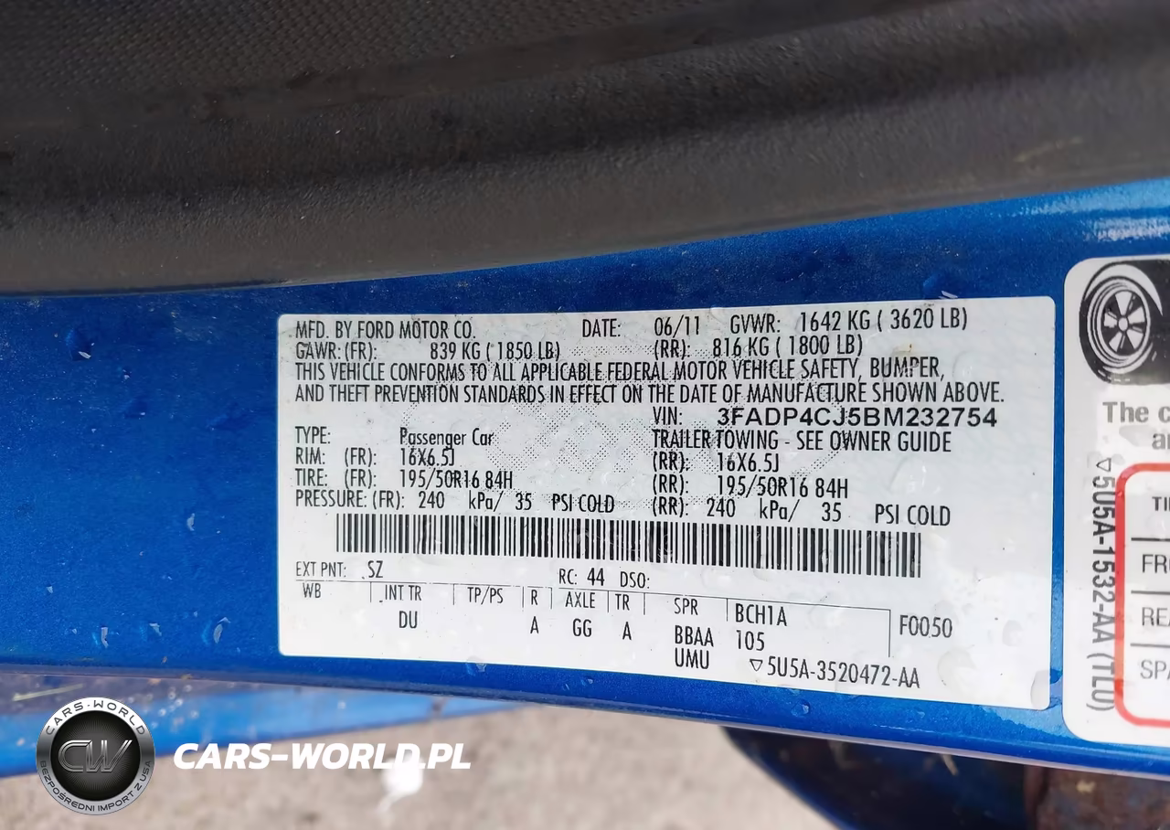 2011 Ford Fiesta Sel VIN:3FADP4CJ5BM232754 - 9