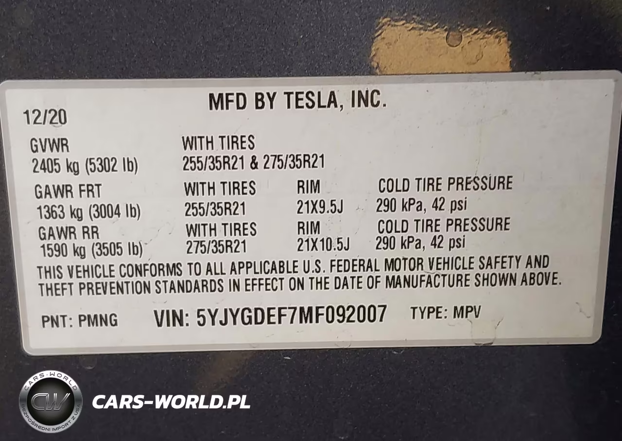2021 Tesla Model Y Performance Dual Motor All-Wheel Drive VIN:5YJYGDEF7MF092007 - 9
