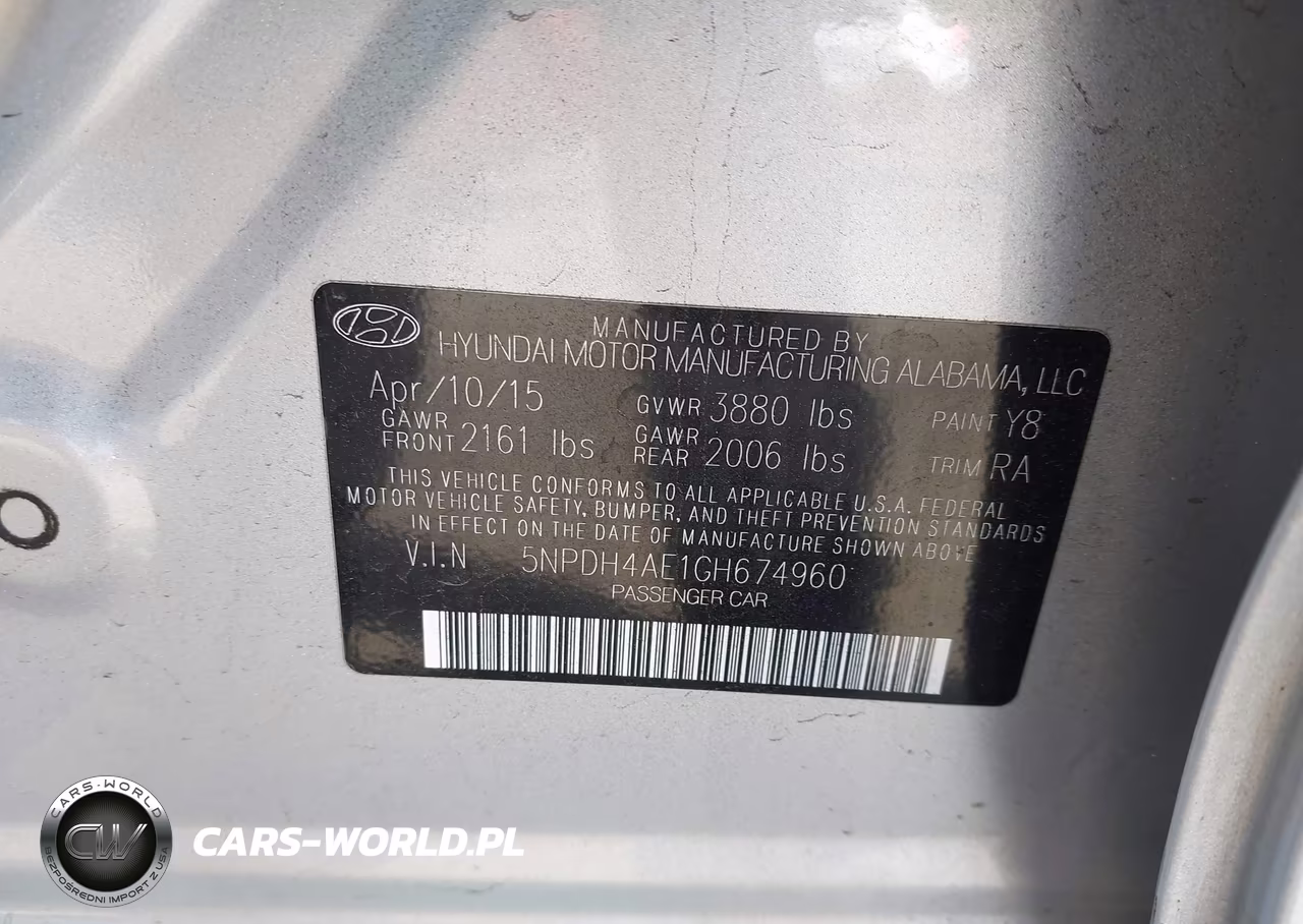 2016 Hyundai Elantra Se VIN:5NPDH4AE1GH674960 - 9