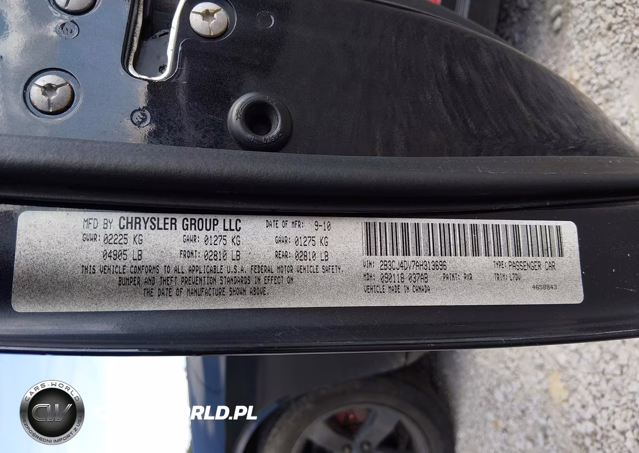 2010 Dodge Challenger Se VIN:2B3CJ4DV7AH313696 - 9
