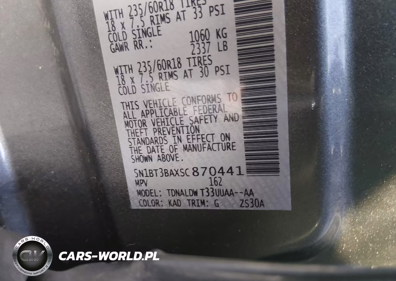 2025 Nissan Rogue Sv Fwd VIN:5N1BT3BAXSC870441 - 9