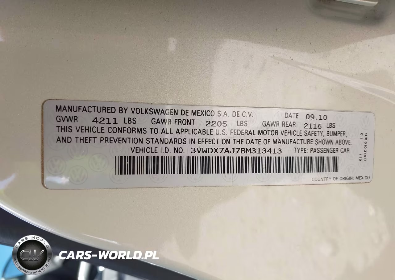 2011 Volkswagen Jetta 2.5L Se VIN:3VWDX7AJ7BM313413 - 9