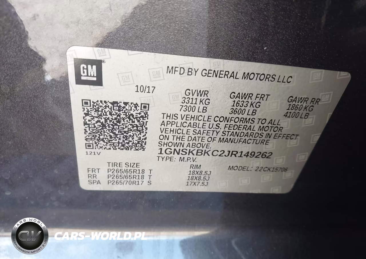 2018 Chevrolet Tahoe Lt VIN:1GNSKBKC2JR149262 - 9