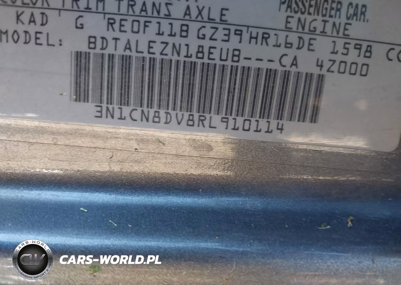 2024 Nissan Versa 1.6 S VIN:3N1CN8DV8RL910114 - 9