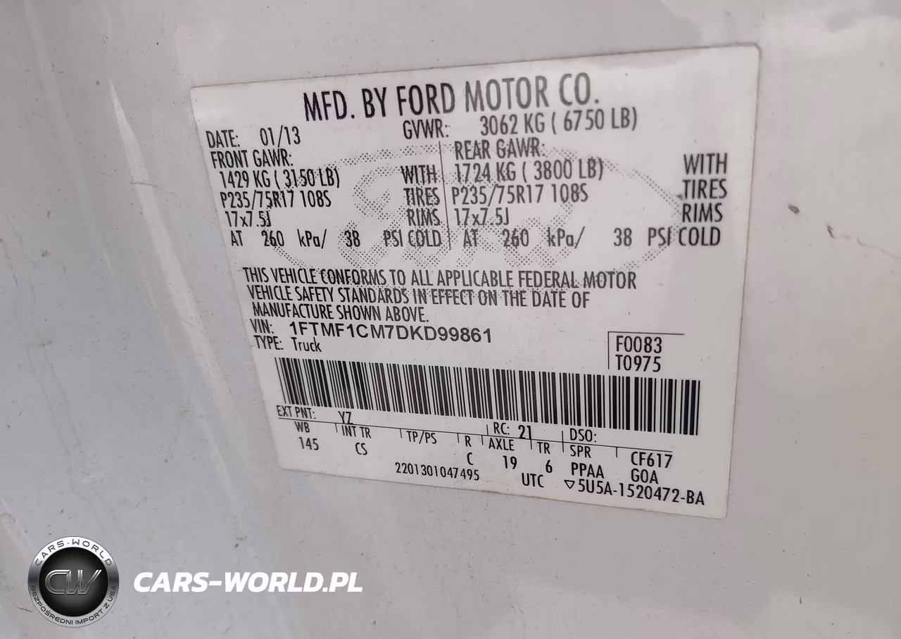 2013 Ford F-150 Xl VIN:1FTMF1CM7DKD99861 - 9