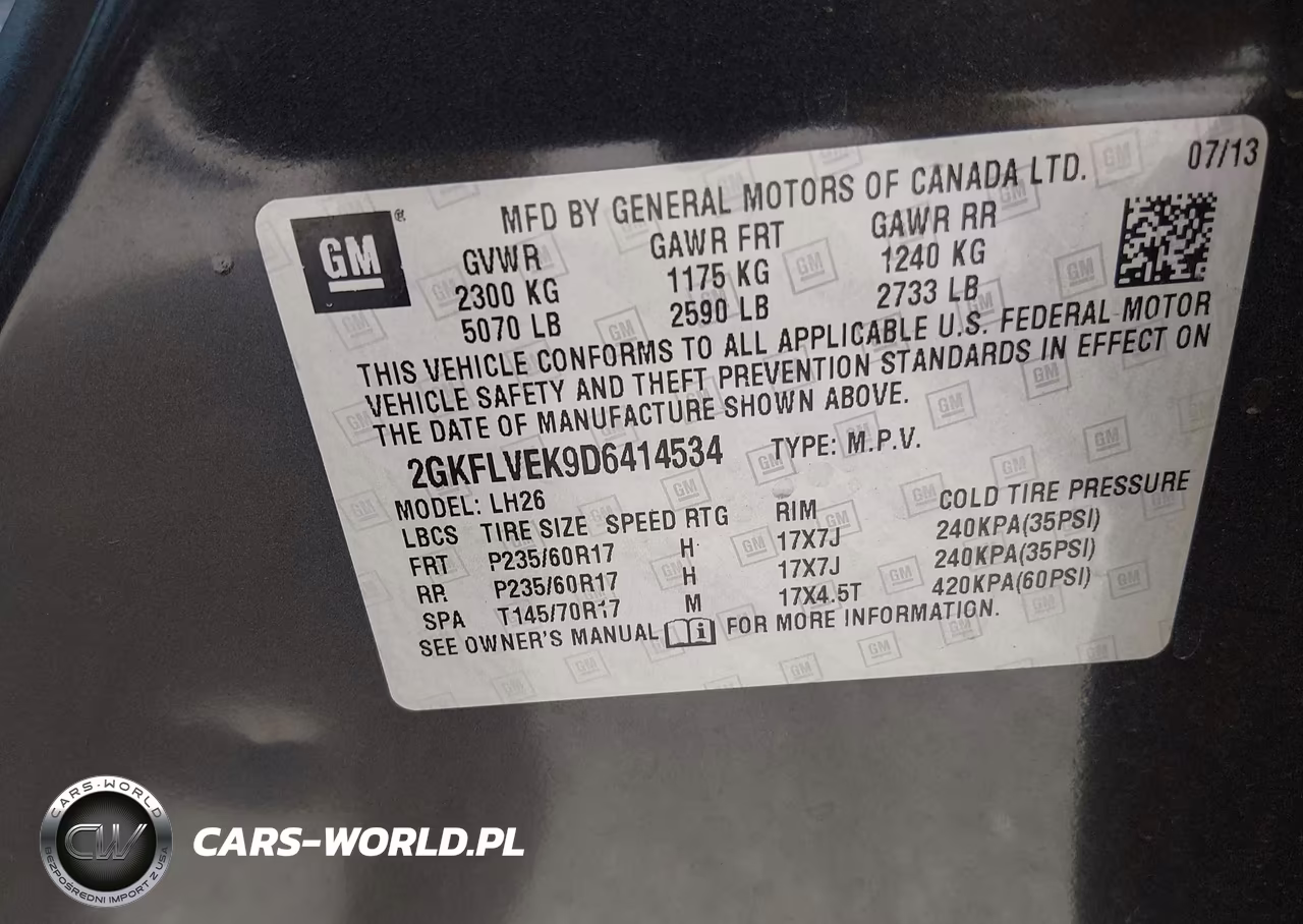 2013 GMC Terrain Slt-1 VIN:2GKFLVEK9D6414534 - 9