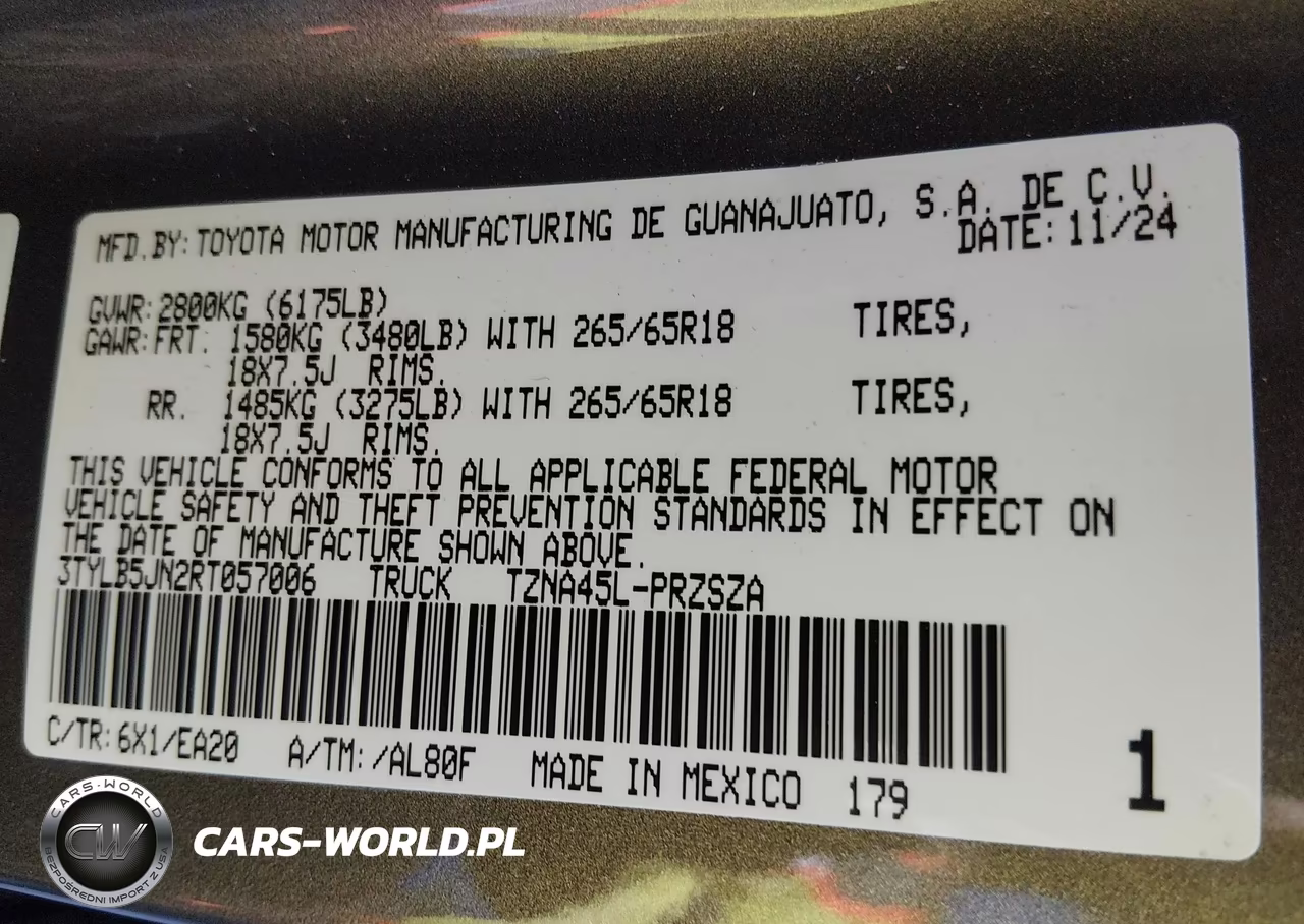 2024 Toyota Tacoma Trd Sport VIN:3TYLB5JN2RT057006 - 9