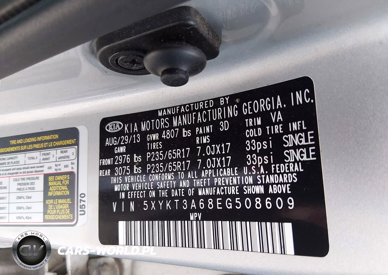 2014 Kia Sorento Lx VIN:5XYKT3A68EG508609 - 9