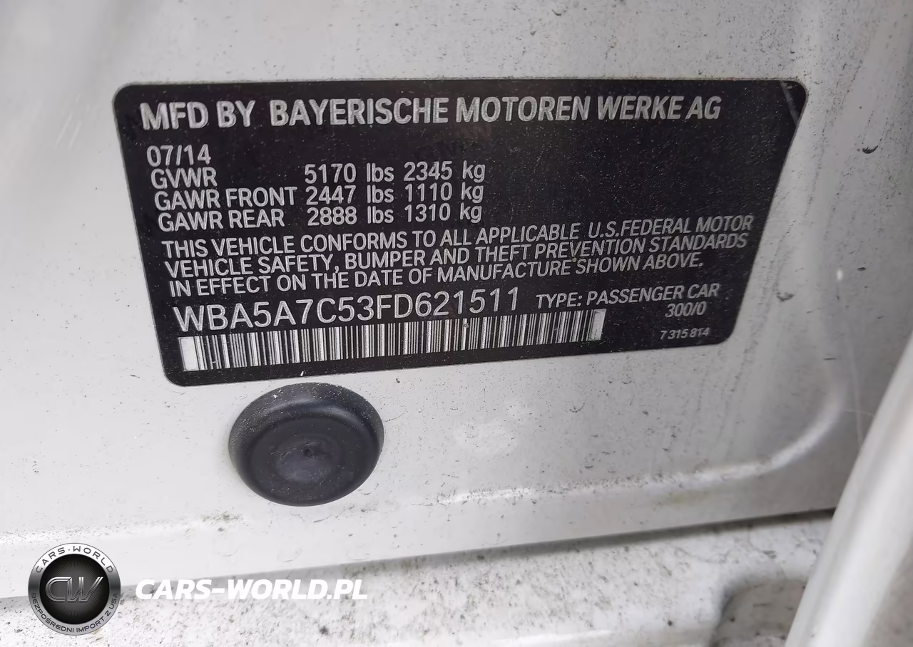 2015 BMW 528I xDrive VIN:WBA5A7C53FD621511 - 9