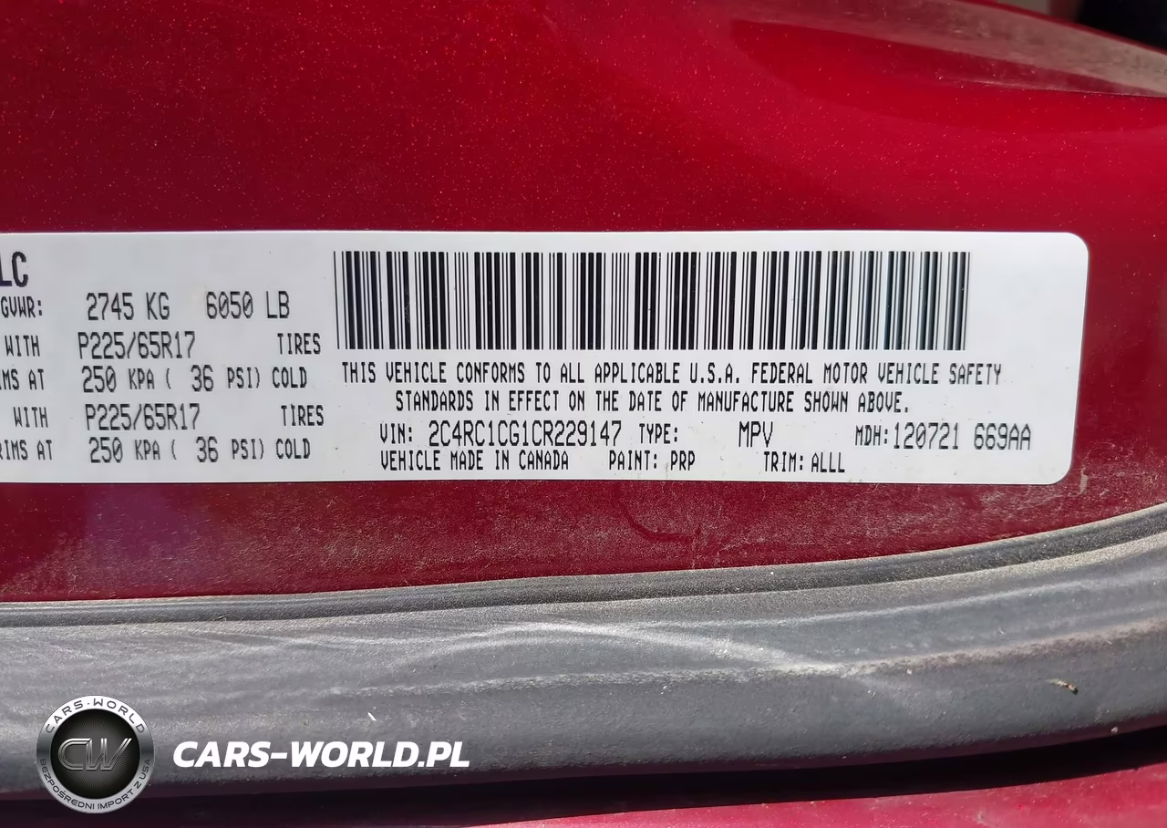 2012 Chrysler Town & Country Touring-L VIN:2C4RC1CG1CR229147 - 9
