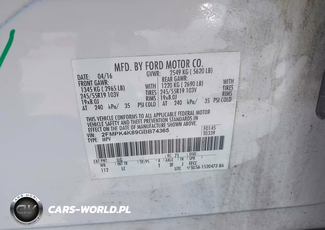 2016 Ford Edge Titanium VIN:2FMPK4K89GBB74365 - 9