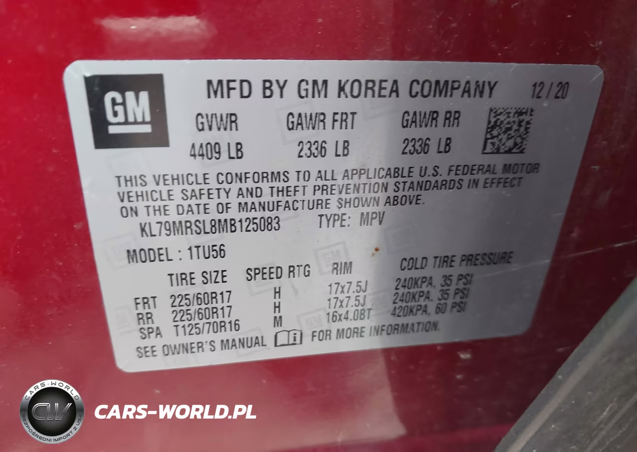 2021 Chevrolet Trailblazer Awd Lt VIN:KL79MRSL8MB125083 - 9